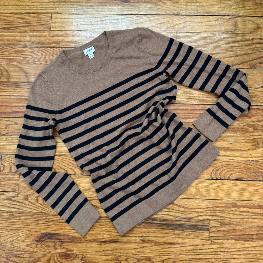 Women’s Brown and Black Striped Sweater